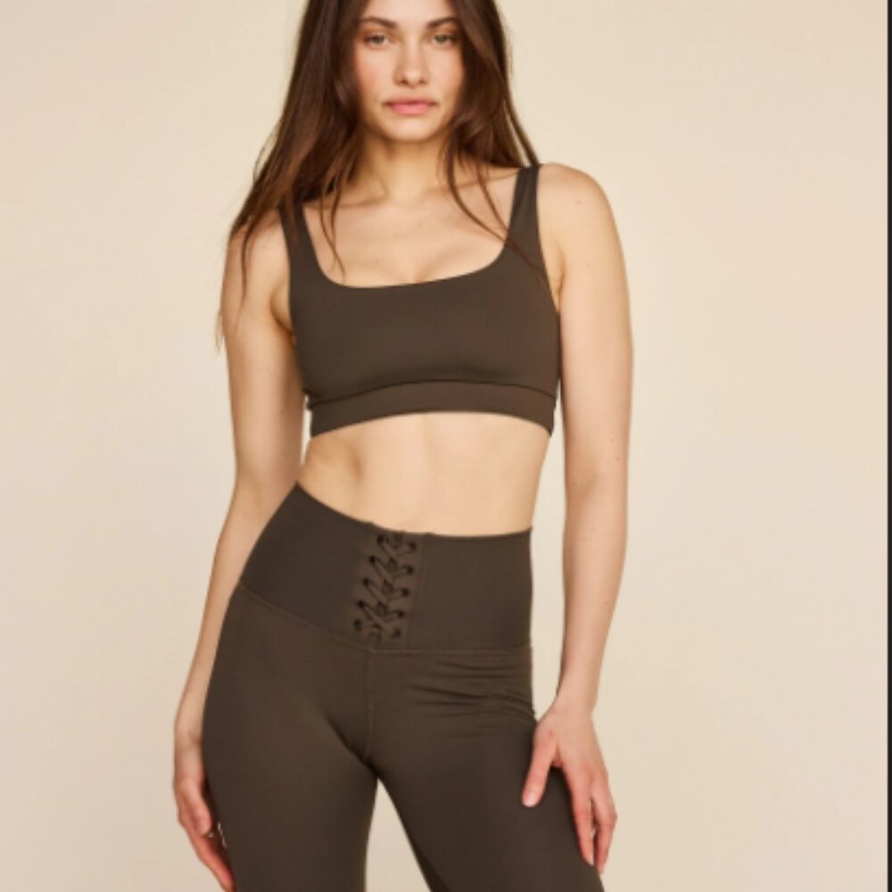 NEW Bra And Leggings Set From Strut This In Titanium (Olive/brown)